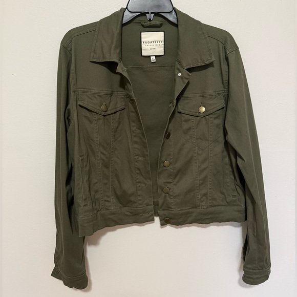 bagatelle Jackets & Blazers - Bagatelle Olive Jean Jacket
